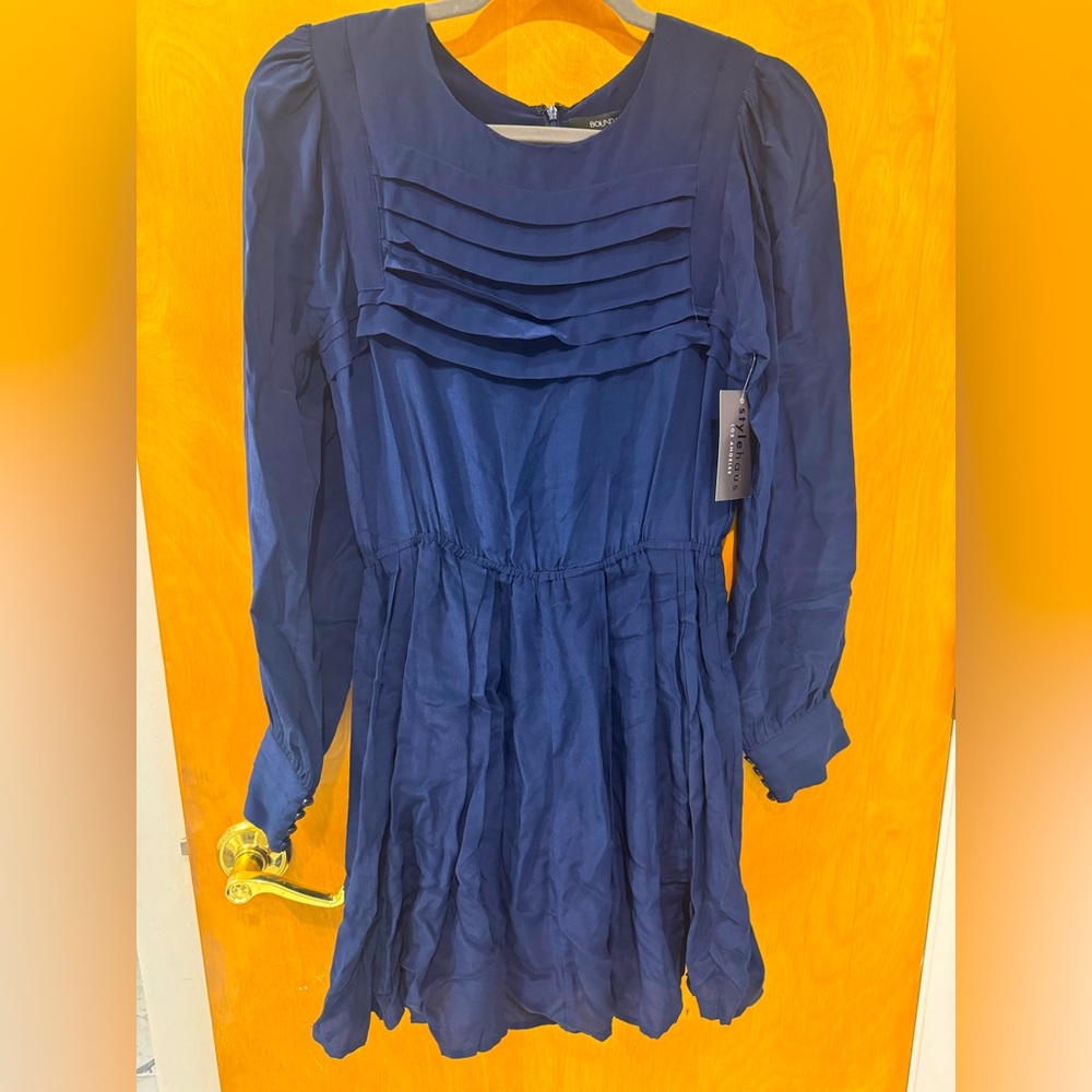 Long-Sleeve Blue Dress by Boundary & Co.